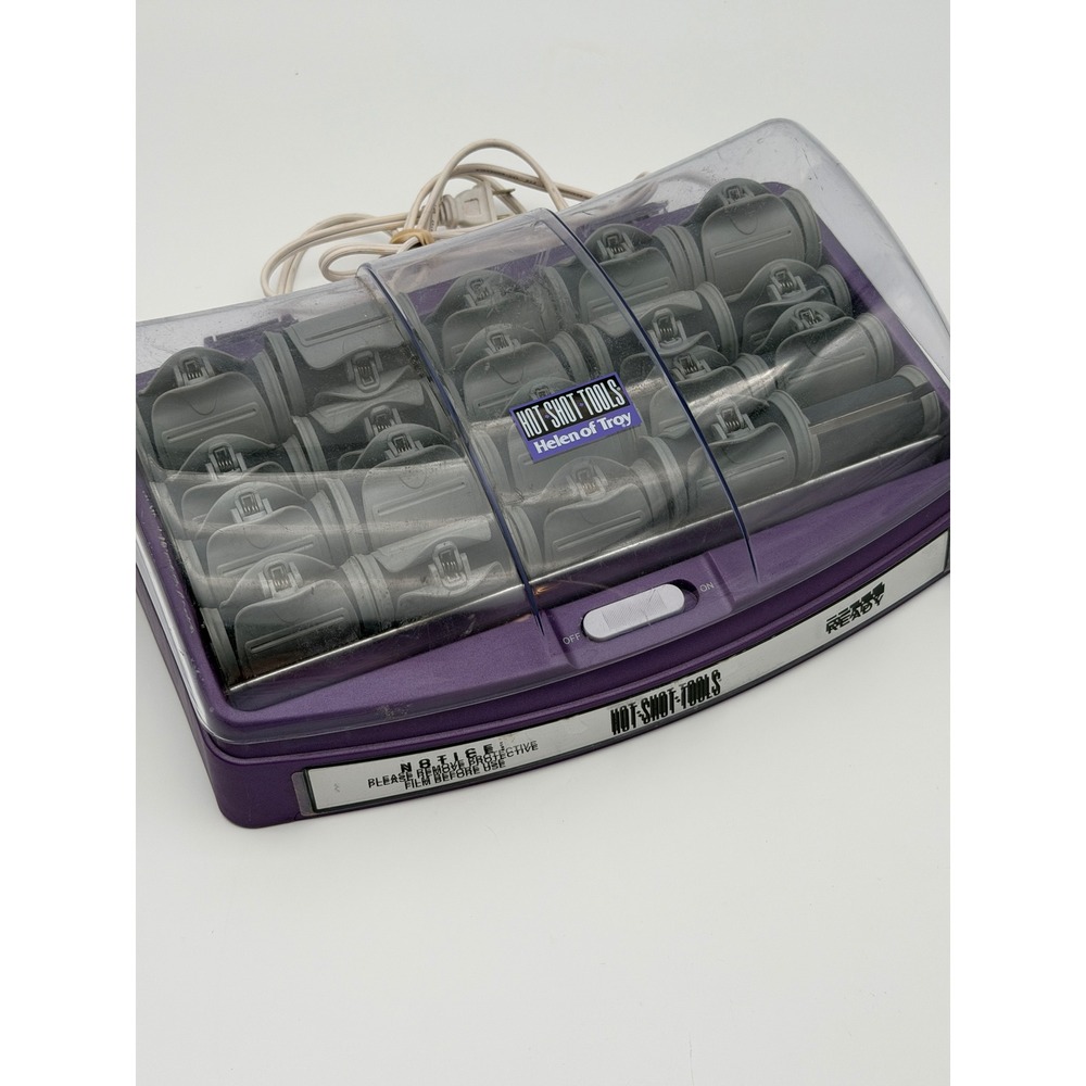Hot Shot Tools Helen of Troy Hot Roller Set Purple Gray Model S510352 20 Rollers
